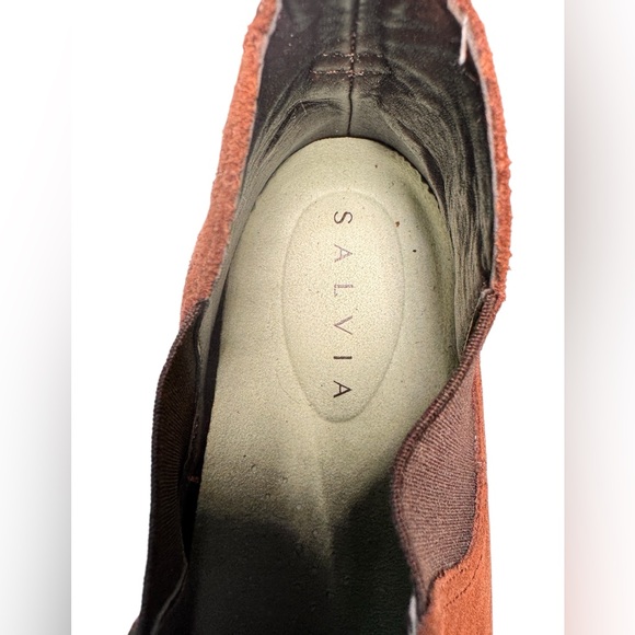 Salvia Cat Cognac Hydra Suede Waterproof Chelsea Boots Women’s Size 9.5 FLAWED - Picture 7 of 10